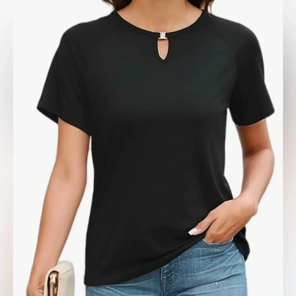 Black Women's Top CiciBird Size L NWT - Picture 1 of 5